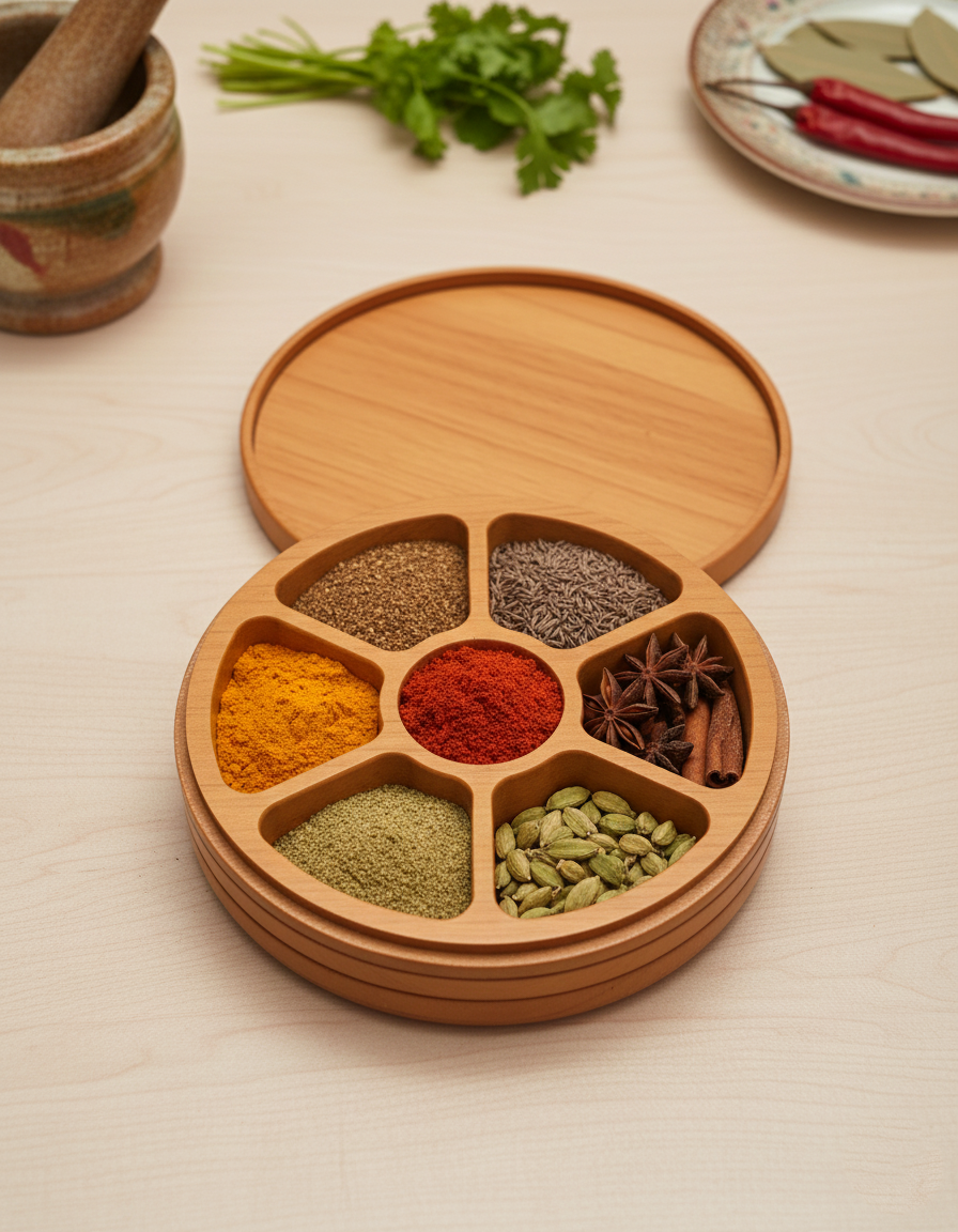 Wooden Spice Box