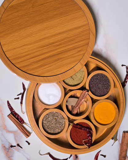 Wooden Kitchen Spice Box