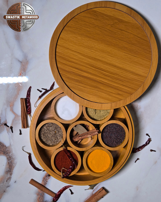 Wooden Kitchen Spice Box