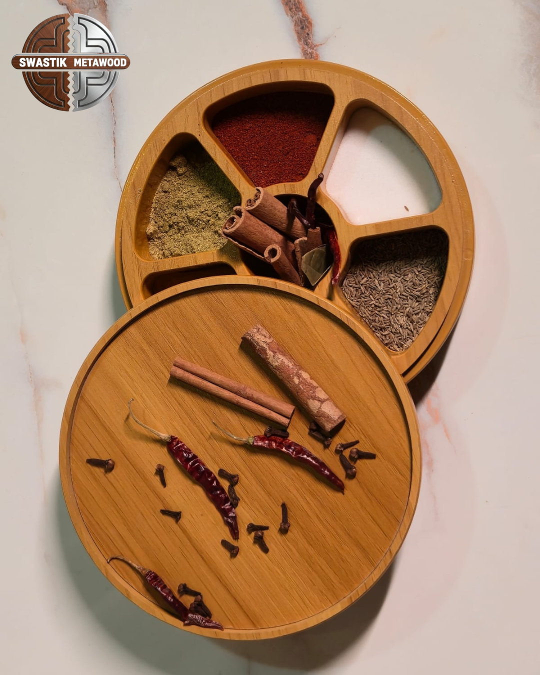 Wooden Spice Box
